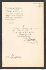 k.k. naturhistorisches Hofmuseum, Intendanzakten 1885-1896 (Hauer), Aktenzahl Z.279/1887, Seite 1